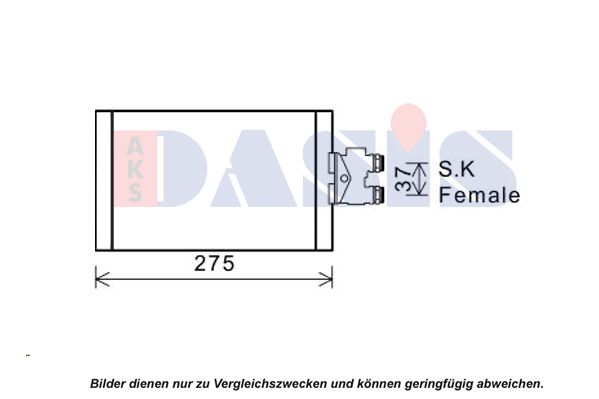 AKS DASIS Eļļas radiators, Automātiskā pārnesumkārba 126008N